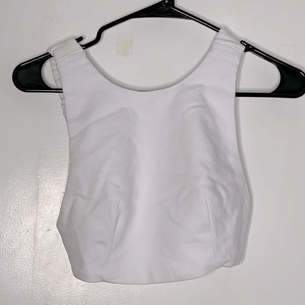 Zara Backless Elastic Cropped High Neck Tank Top